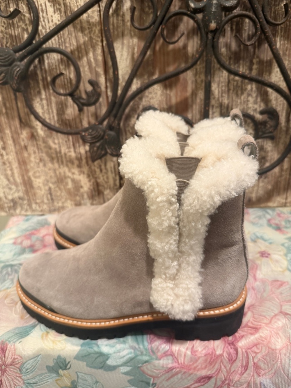 Marc Fisher Womens  Suede Fur Lined Booties Boots 6.5